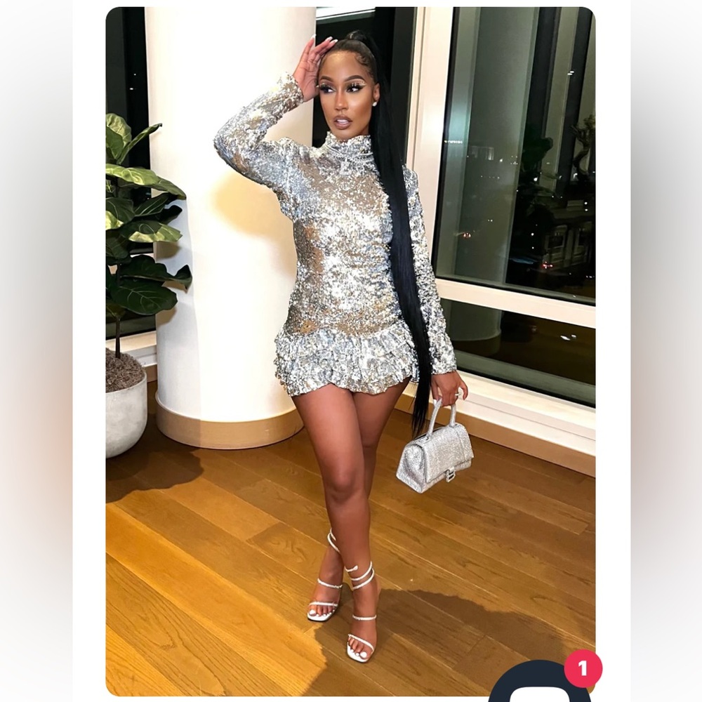 Life of the Party Silver Dress
